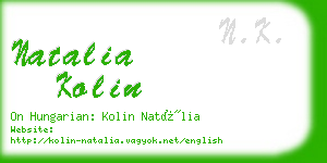 natalia kolin business card